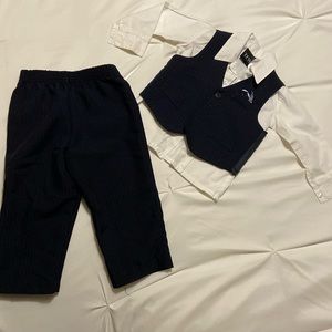 TFW 12mo dark blue 4-piece boy suite.